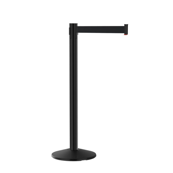 Retracta-Belt 10ft Hyper-Strength Value Series Retractable Belt Barrier Black