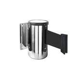 WallMaster 300 Wall Mount Retractable 10' Belt Barrier Chrome