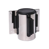 WallMaster 400 Wall Mount Retractable 13ft Belt Barrier Polished Chrome