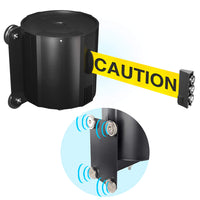 Demo WallPro 750 Weatherproof 55ft or 75ft Long-Span Magnetic Wall Mount Outdoor Retractable Belt Barrier