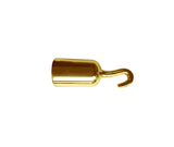 Polished Brass - 1.5" Heavy Duty Outdoor Hook End - Brass Construction