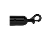 1.5" Heavy Duty Slide Snap End - Premium Velour Rope Black