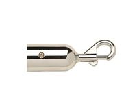 Heavy-Duty Outdoor Hook End for 1.5in Barrier Ropes, No-Rust Brass,  QueueSolutions HEHD-PC