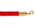 Red - Economy Velour "Velvet" Rope 1" Diameter Foam & Chain Core