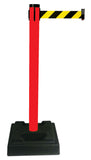 Red - Retracta-Belt 10' Hyper-Strength PVC Outdoor Utility Post
