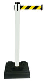 White - Retracta-Belt 10' Hyper-Strength PVC Outdoor Utility Post