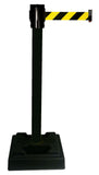 Black - Retracta-Belt 15' Hyper-Strength PVC Outdoor Utility Post