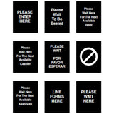 7in x 11in Acrylic Frame Signs, Multi-Color Single-Sided Message, For Stanchion Posts, QueueSolutions S711B-01