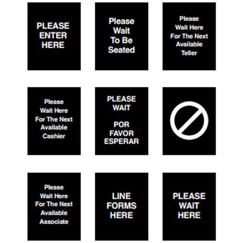 7in x 11in Acrylic Frame Signs, Multi-Color Single-Sided Message, For Stanchion Posts, QueueSolutions S711B-01