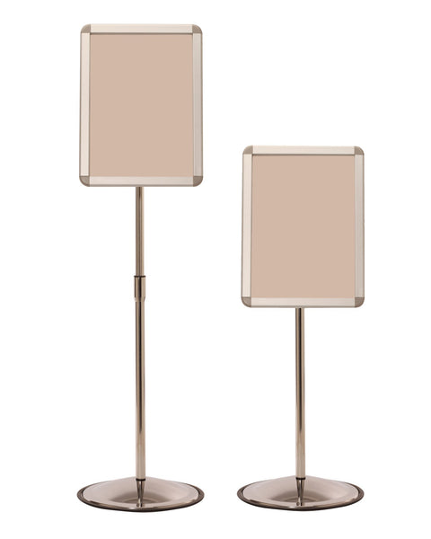 Adjustable Height Telescoping Outdoor Swivel Mount Sign Stand, QueueSolutions SS100-811