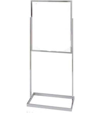 22in x 28in Chrome Poster Sign Stand w Heavy-Weight Retail Flat Base,  Visiontron BH29