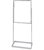 22in x 28in Chrome Poster Sign Display Stand w Square-Tube Base, Visiontron BH30