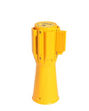 ConePro500 Yellow & Reflective Cone Mount Retractable Belt Barrier, 12ft Belt, QueueSolutions CP500Y-BK120