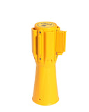 ConePro500 Yellow & Reflective Cone Mount Retractable Belt Barrier, 10ft Belt, QueueSolutions CP500Y-BK100