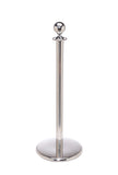 Elegance Ball Top Premium Post & Rope Barrier Stanchion Post, QueueSolutions ELB451-B