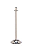 Polished Stainless Steel Dome Base - Elegance Crown Top Premium Post and Rope Stanchion