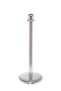 Elegance Crown Top Premium Post & Rope Barrier Stanchion Post, QueueSolutions ELC451-BK