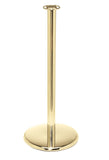Polished Brass Flat Base Elegance Flat Top Premium Post and Rope Stanchion