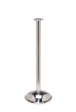 Polished Stainless Steel Dome Base Elegance Flat Top Premium Post and Rope Stanchion