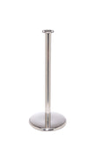 Elegance Flat Top Premium Post & Rope Barrier Stanchion Post, QueueSolutions ELF451-BK