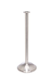 Satin Brushed Stainless Steel Dome Base Elegance Flat Top Premium Post and Rope Stanchion