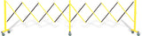 FlexPro160 Expanding Aluminum 16ft Crowd Control Barricades w Wheels, QueueSolutions FPA160-YB