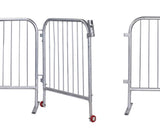 38" x 44" Half Open - Wheeled Access Gates - Bike Rack Barricades | Queue Solutions