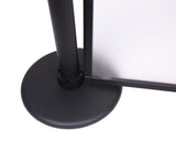 Stanchion Adapter Demo 6' Post and Panel Satin Aluminum Frame Walls for Graphic Inserts