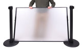 Demo Swing 6' Post and Panel Satin Aluminum Frame Walls for Graphic Inserts