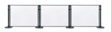 Wall 4' Post and Panel Black Aluminum Frame Walls w/ Acrylic Inserts