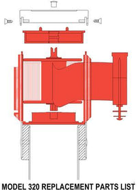 Retracta-Belt RA320 15ft Retractable Belt Barrier - Complete Replacement Assembly, Visiontron RA320-BK