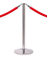 RopeMaster Flat Top Pro Grade Economy Post & Rope Barrier, QueueSolutions PRF351-PS