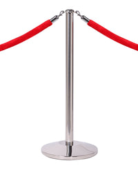 RopeMaster Flat Top Pro Grade Economy Post & Rope Barrier, QueueSolutions PRF351-PS