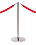 RopeMaster Flat Top Pro Grade Economy Post & Rope Barrier, QueueSolutions PRF351-PS