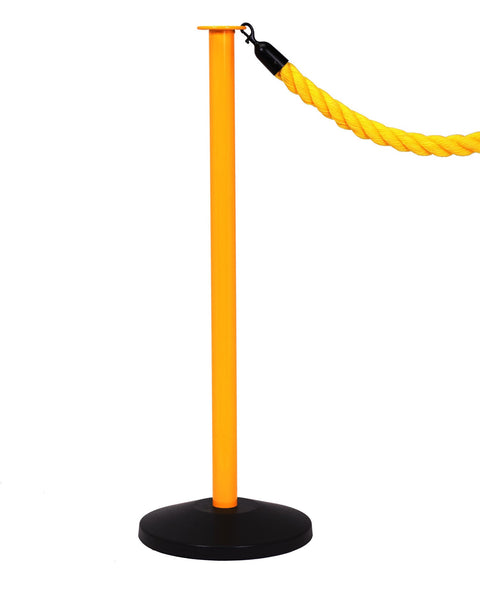 RopeMaster Safety Economy Rope Stanchion Post, QueueSolutions SPRF351-Y