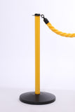RopeMaster Safety Yellow Economy Post & Rope Barrier, QueueSolutions SPRF351-YW