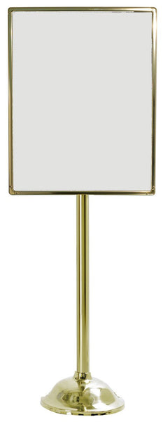 Designer Series Hinged-Top, 22in x 28in, Brass Poster Sign Frame & Stand, Visiontron SP600D-PBA-FR2228DS-PBPB
