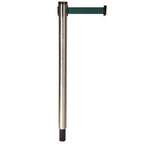 Retracta-Belt 10ft Retractable belt Barrier w Removable Floor Mount Stanchion Post, Visiontron 300RBA-BK