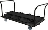 Portable Retractable Belt Barrier Stanchion Post Storage Cart, Vertical 18-Post Capacity, QueueSolutions VSTCART18