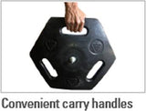Carry Handles - Outdoor Retractable 11'/13' Dual Belt Stanchion Orange w/ Rubber Base