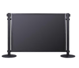 Black Sintra 4' Post and Panel Black Aluminum Frame Walls w/ Acrylic Inserts