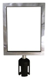 Polished Chrome - Metal Sign Frame Kit 8.5" x 11" For TensionLine Line King Barriers