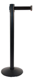 Retracta-Belt 10ft Hyper-Strength Value SeriesRetractable Belt Barrier, Set of 2 Stanchion Posts, Visiontron VS301BA-BK