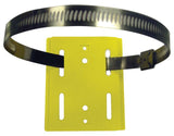 Hose Clamp Mount - Retracta-Belt Wall Mount Barrier Magenta/Yellow Nuclear Safety - Black