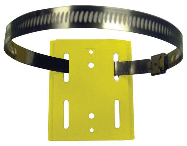 Hose Clamp Mount for Retracta-Belt Wall Mount Retractable Belt Barriers, Visiontron WP412HC-SB