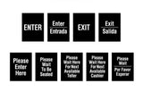Line King Frame Signs, 8.5in x 11in Black Acrylic Double-Sided Messages, LineKing TLS811-BK01