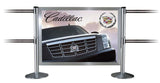 Custom Cadillac - Post-N-Panel Heavy-Duty Aluminum Frame Barriers - Glass/Acrylic Insert