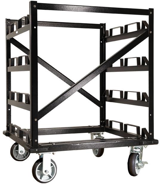 Portable Retractable Belt Barrier Stanchion Post Storage Cart ...