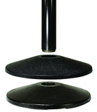 Cast Iron Base w/Rubber Floor Protector - Retracta-Belt 15' Hyper-Strength Single Line Display Height Post