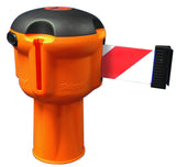Plain - Skipper Orange 30' - Cone Mount Retractable Belt Barrier | Visiontron